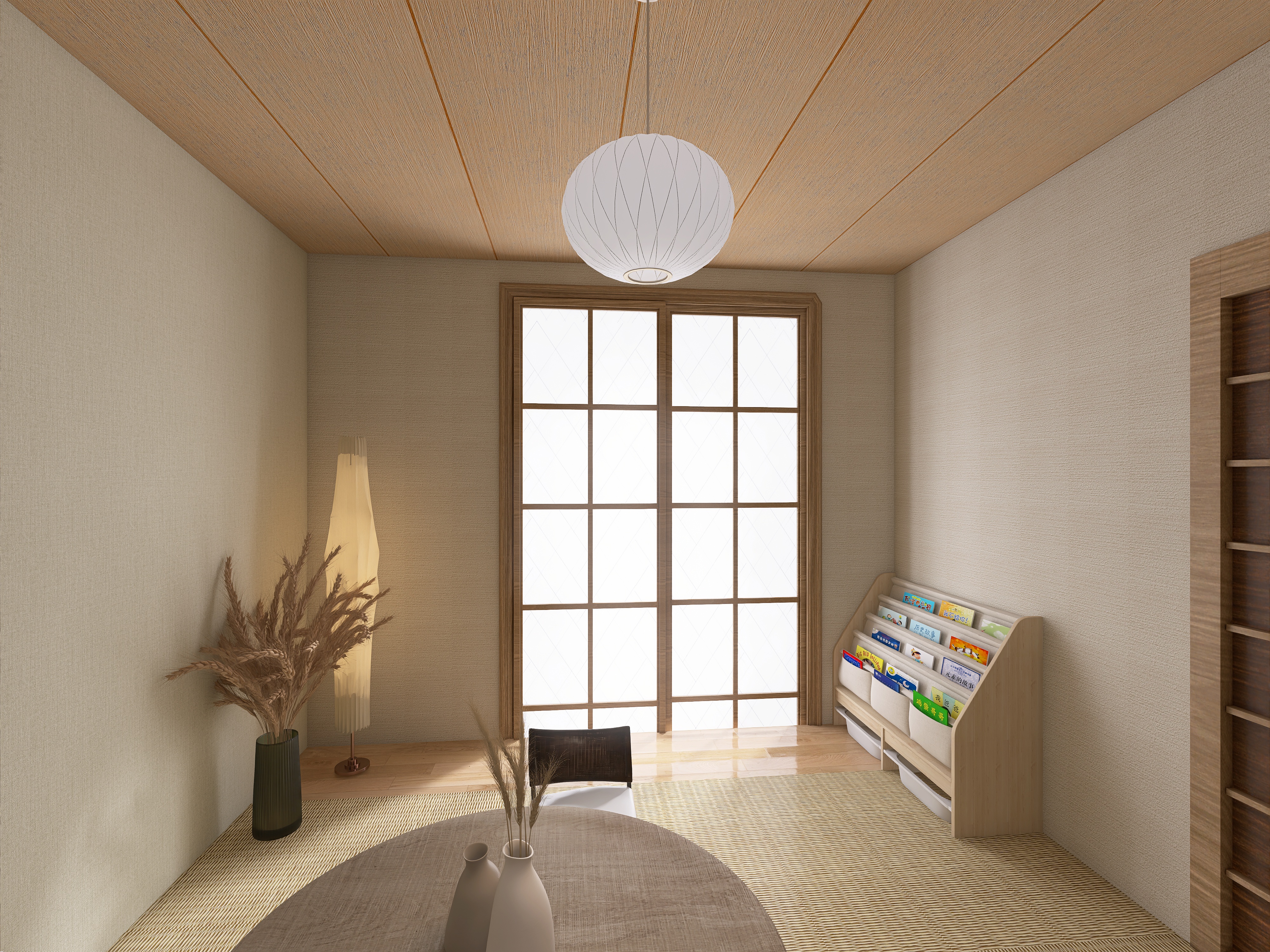 生活感を出さない工夫。おもちゃ収納はリビングからの死角に