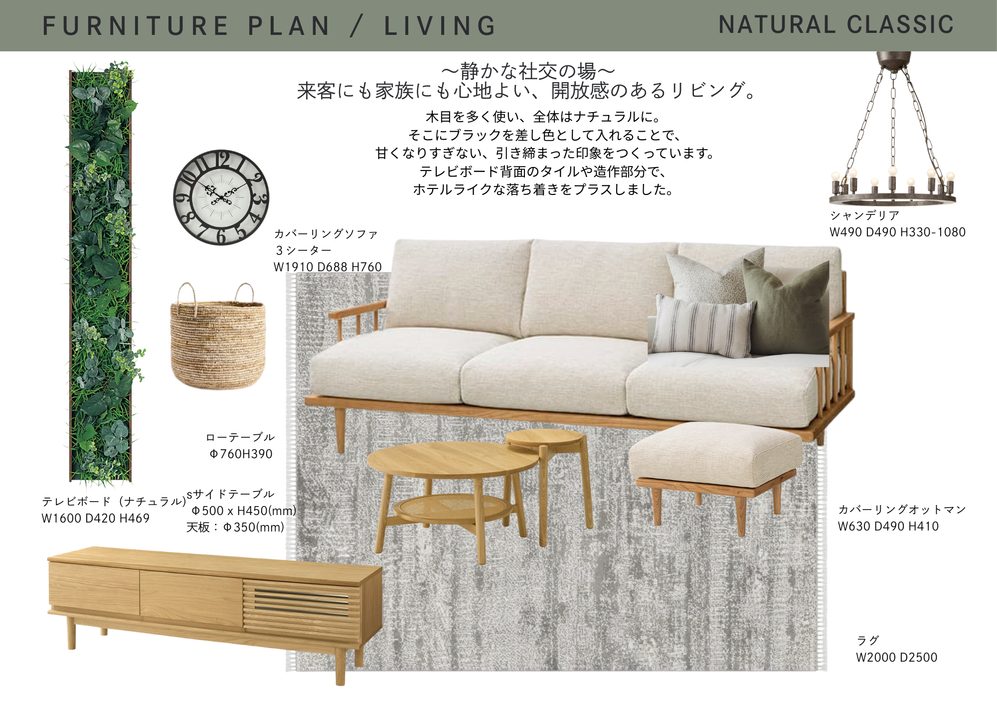 リビングルームのプランシート